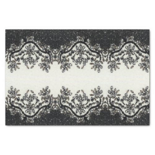 trendy girly chic fashion vintage black and white tissue paper
