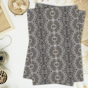 trendy girly chic fashion vintage black art deco tissue paper