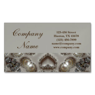 Trendy Girly Chic Gatsby Fashion Paris Business Card Magnet