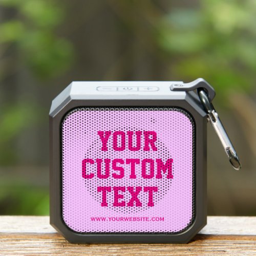 Trendy Girly Custom Text and Website Compact Bluetooth Speaker
