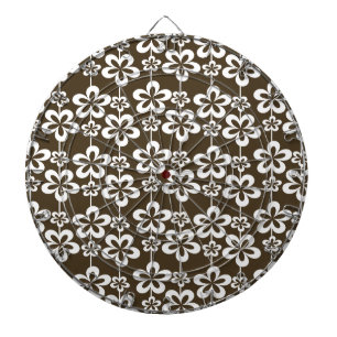 Trendy Girly Floral Pattern Dartboard
