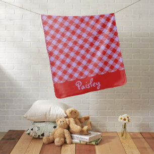 Trendy Girly Great Aunt Personalized Baby Bedding Blanket