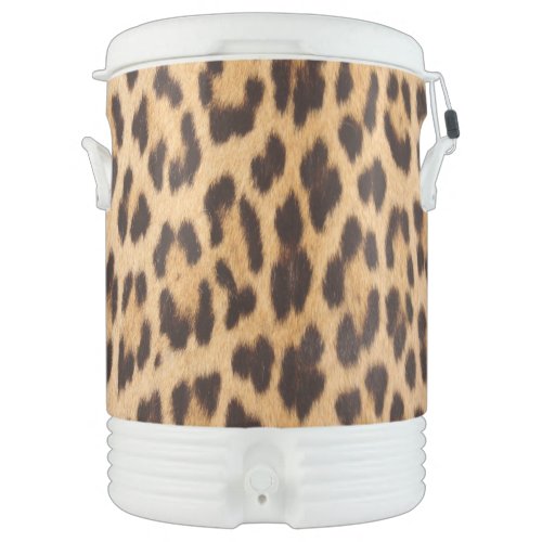 trendy girly pattern safari fashion leopard print beverage cooler