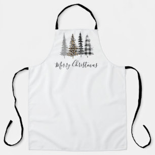 Trendy Glam Christmas Trees Apron