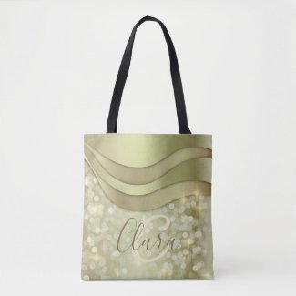Trendy Glam Faux Gold Metallic Shiny Sparkling  Tote Bag