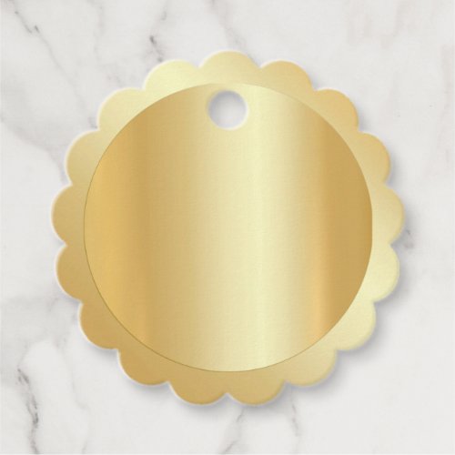 Trendy Glamorous Faux Gold Elegant Modern Blank Favor Tags
