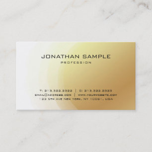 Trendy Glamorous Gold Design Elegant Modern Luxe Business Card
