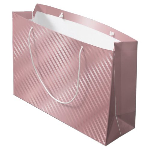 Trendy Glamour Elegant Modern Rose Gold Template Large Gift Bag