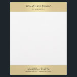 Trendy Glamour Gold Look Elegant Template Modern Letterhead<br><div class="desc">Trendy Glamour Gold Look Elegant Template Modern Letterhead.</div>
