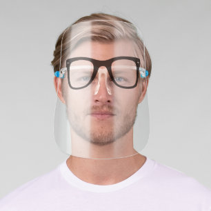 TRENDY GLASSES FUNNY FACE SHIELD