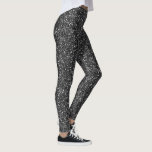 Trendy Glitter Black Chic Leggings<br><div class="desc">This design may be personalized by choosing the Edit Design option. You may also transfer onto other items. Contact me at colorflowcreations@gmail.com or use the chat option at the top of the page if you wish to have this design on another product or need assistance with this design. Glitter look...</div>