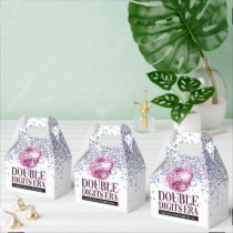 Trendy Glitter Disco Double Digits Era Birthday Favor Boxes