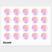 Trendy Glitter Holographic drips Thank you Classic Round Sticker (Sheet)
