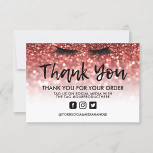 Trendy Glitter Lashes Thank you Media Insert