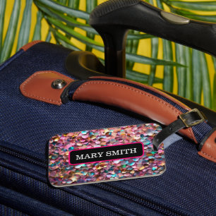 Trendy Glitter Opal Holographic Collection Luggage Tag