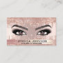 Trendy Glitter Rose gold drips Lashes Business Card