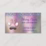 Trendy Glitter Shimmer Dog Paw Grooming Service Business Card