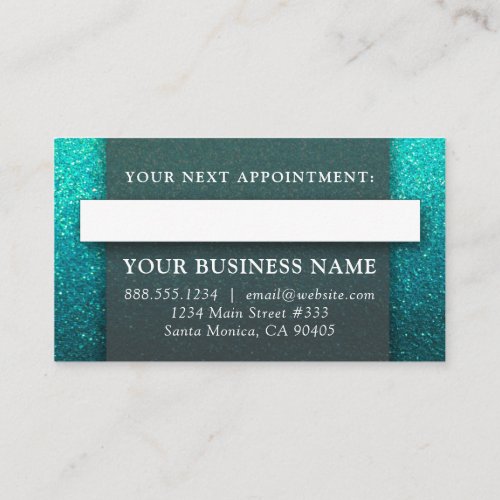 Trendy Glitter Simple Modern Elegant Professional  Appointment Card