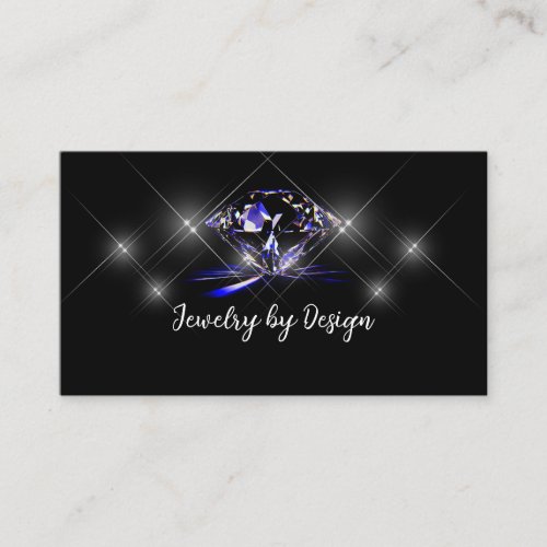 Trendy Glitzy Bling Jeweler Business Cards