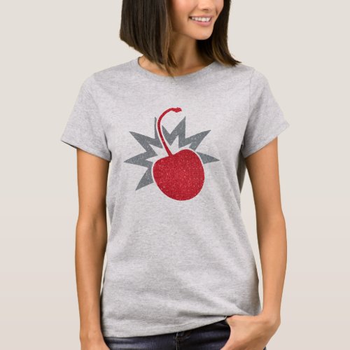 Trendy Glitzy Cherry Bomb T_Shirt