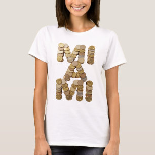 Trendy Gold ABSTRACT ART Modern Design T-Shirt
