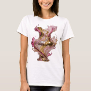 Trendy Gold ABSTRACT ART Wearable Art T-Shirt