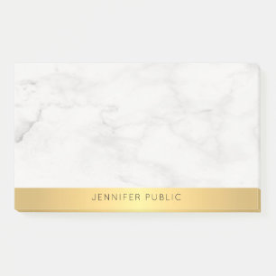 Trendy Gold And Marble Elegant Modern Template Post-it Notes