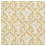 Trendy Gold Baroque Damask Pattern Fabric