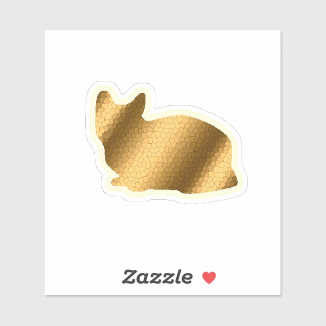 Trendy Gold Cat Sticker (Sheet)