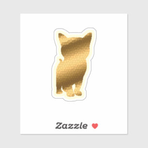 Trendy Gold Cat Sticker