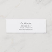 Trendy Gold Circles Pale Turquoise Linen Look Mini Business Card (Back)