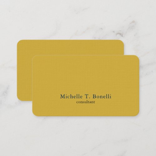 Trendy Gold Color Background Plain Creative Modern Business Card