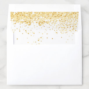 Trendy Gold Confetti Modern Glam Golden Elegant Envelope Liner