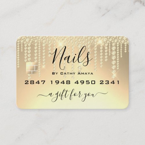 Trendy Gold Credit Card Style Gift Certificate