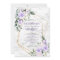 Trendy Gold Geometric Lilac Floral Marble Photo