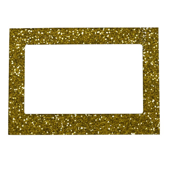 Trendy Gold Glitter Magnetic Photo Frame (Front)