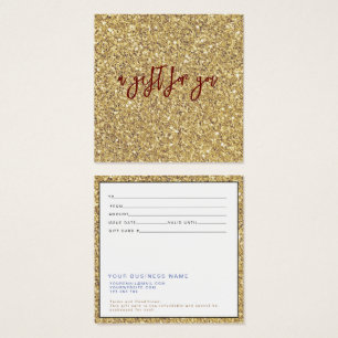 Trendy Gold Glitter Makeup Artist Hair Salon