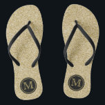 Trendy Gold Glitter Monogram Wedding Favor Flip Flops<br><div class="desc">Celebrate in style with these trendy wedding flip flops. This design is easy to personalize with your own wording and your guests will be thrilled when they receive these fabulous party favors.</div>