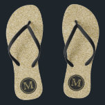 Trendy Gold Glitter Monogram Wedding Favor Flip Flops<br><div class="desc">Celebrate in style with these trendy wedding flip flops. This design is easy to personalize with your own wording and your guests will be thrilled when they receive these fabulous party favors.</div>