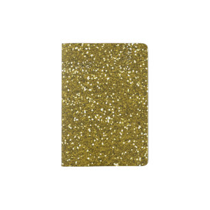 Trendy Gold Glitter Passport Holder