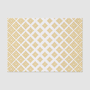 Trendy Gold Glitter Rhomboid Pattern Tissue Paper