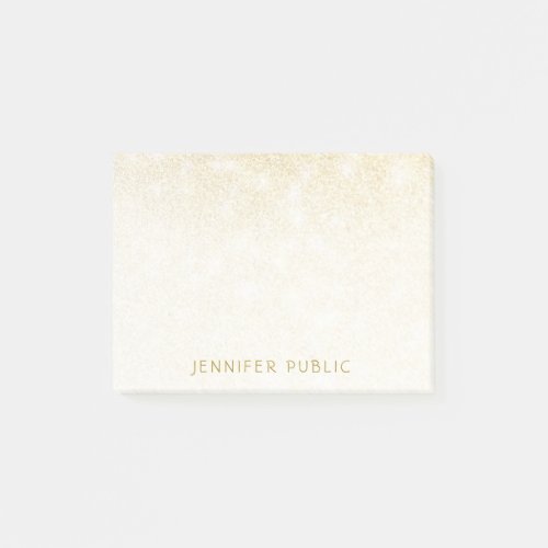 Trendy Gold Glitter Template Elegant Simple Post_it Notes