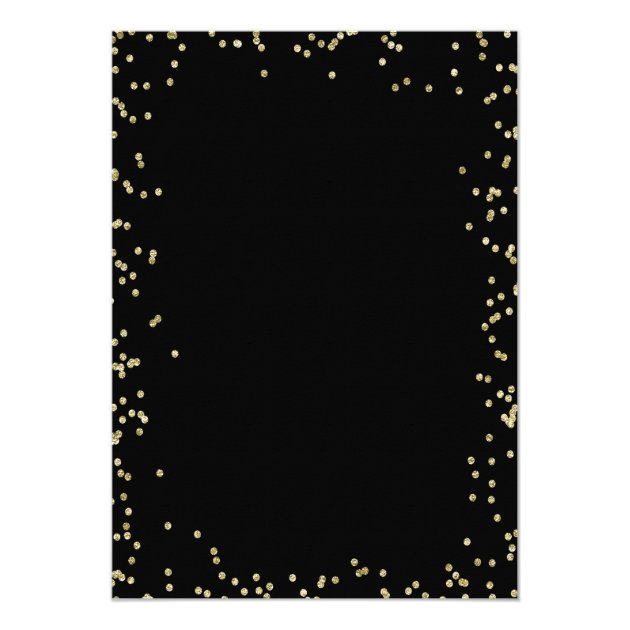 Trendy Gold Glitter Twinkle Dots Christmas Party Invitation