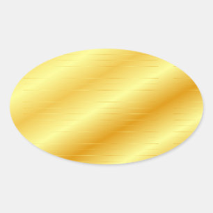 Trendy Gold Look Elegant Modern Blank Template Oval Sticker