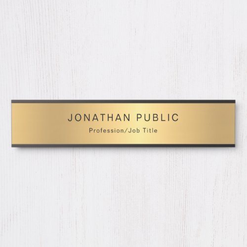 Trendy Gold Look Glamour Modern Professional Door Sign