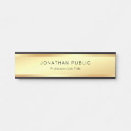 Trendy Gold Look Glamour Professional Modern Cool Door Sign