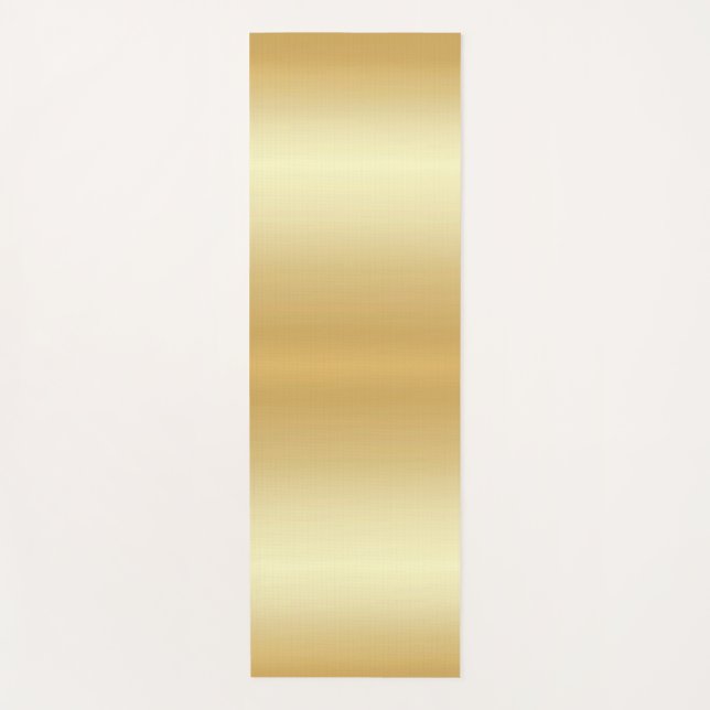 Trendy Gold Look Template Glamorous Modern Custom Yoga Mat (Front)