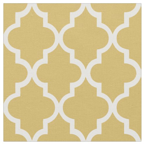 Custom Fabric 9 Trendy Gold Moroccan Quatrefoil Pattern Fabric