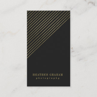 Trendy Gold Photography Business Cards