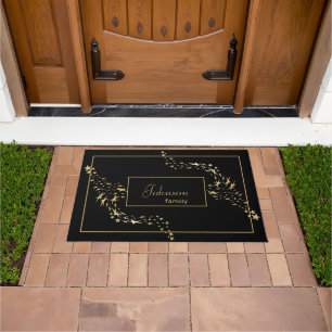 Trendy Gold Stars Monogrammed Doormat